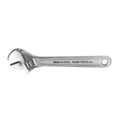 Klein Tools D50712 Extra Capacity Adjustable Wrenches, 12 in Long, 1 1/2 in Opening, Chrome, Dipped
