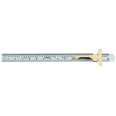 Mitutoyo 950300 Series 950 Pocket Steel Rulers, 6 in, Stainless Steel