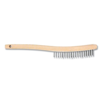 DeWalt DW49701 Wire Scratch Brush, 7 in Overall L, 15 Bristle Rows, Carbon Steel, Wooden Shoe Handle