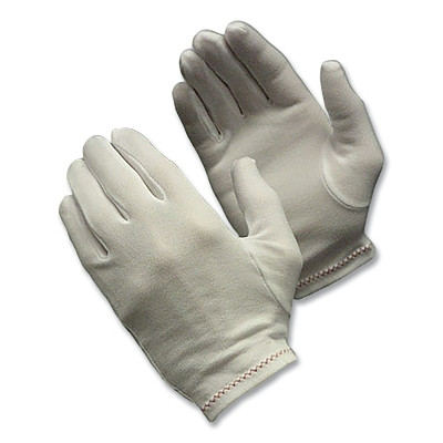 CleanTeam 98-701 CleanTeam Stretch Nylon Inspection Gloves with Zig-Zag Stitched Rolled Hem, Ladies Size, Heavy Weight