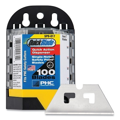 Pacific Handy Cutter B11206-7 Quickblade Dispenser, SPD-017, With SP-017 Safety Utility Blades