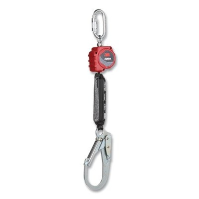 PROTECTA 3100508 PROTECTA Personal Self Retracting Lifeline, 6 ft, Web, Carabiner Top Connector, Rebar Snap Hook, 310 lb, Single Leg