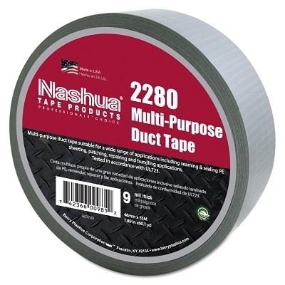 Nashua 1087144 2280 General Purpose Duct Tapes, Silver, 55m x 48mm x 9 mil