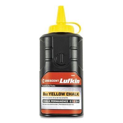 Crescent Lufkin CB08Y Chalk Refill, 8 oz Bottle, Yellow