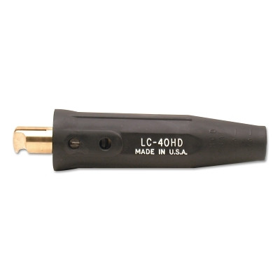 Lenco 05063 Cable Connector, Double Oval thru Point Screw Connection, Male, 3/0 thru 4/0 Capacity, Black