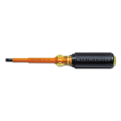 Klein Tools 6024INS Insulated Screwdriver, Cabinet Tip, 1/4 in