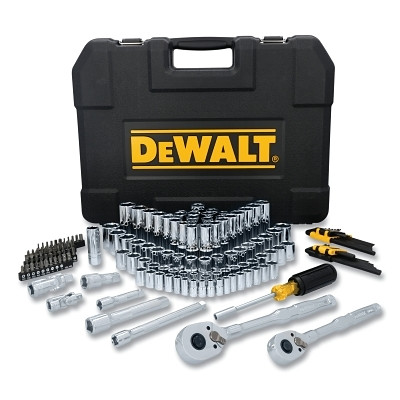 DeWalt DWMT45404 TOUGHSERIES Mechanics Tool Set, 182 Pc, 3/8 in and 1/2 in Drive