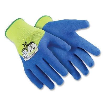 HexArmor 9032-L PointGuard Ultra 9032 Cut/Needlestick-Resistant Gloves, A9 Cut, Large, Hi-vis Blue/Yellow