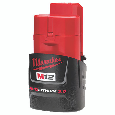 Milwaukee Tool 48112430 M12 REDLITHIUM Compact (CP) Battery Pack, 12 V, 3.0 Ah