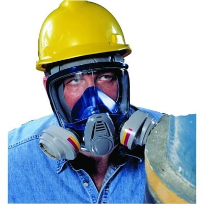 MSA 10028995 Advantage 3200 Full-Facepiece Respirator, Medium, Rubber Harness