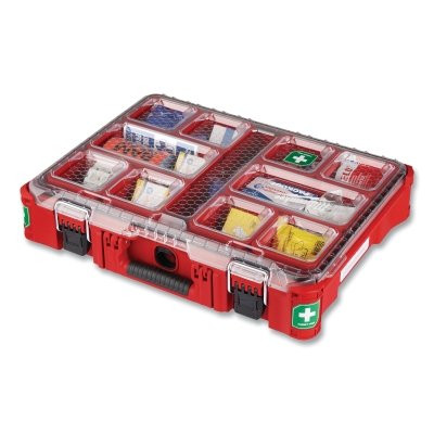 Milwaukee Tool 48-73-8430C PACKOUT First Aid Kit, Class B Type III, 193-Pc, Polypropylene Case, Wall Mount