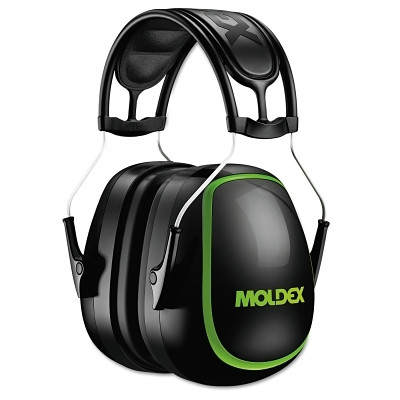 Moldex 6130 MX Series Earmuffs, 30 dB, Black/Green, Headband