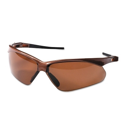 KleenGuard 28637 V30 Nemesis Polarized Safety Glasses, Brown, Polycarbonate Lens, Anti-Scratch, Brown Frame/Temples, Nylon