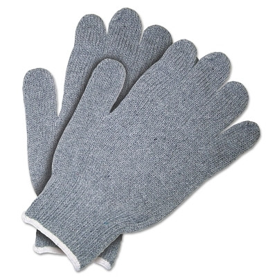 MCR Safety 9507SM Heavy Weight String Knit Gloves, Small, Knit-Wrist, Gray