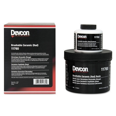 Devcon 11760 Brushable Ceramic, 2 lb, Can, Red