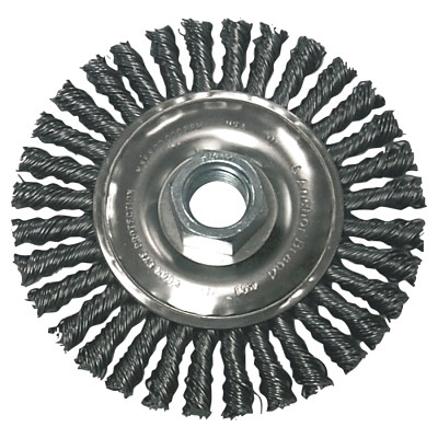 Anchor Brand 94138 Stringer Bead Wheel Brushes, 6 in dia x 3/6 in W, 0.02 in, Stainless Steel