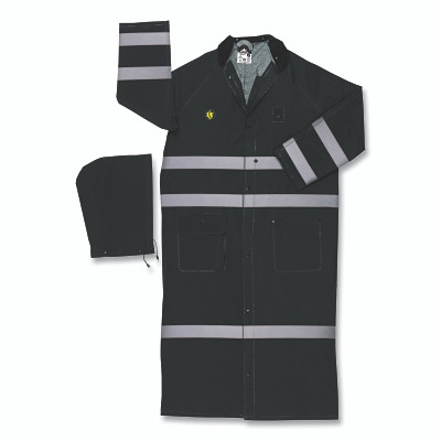 MCR Safety FR267CRX3 FR267CR Classic Plus Ankle Length Rainwear, 0.35, PVC/Poly, Black, 3X-Large