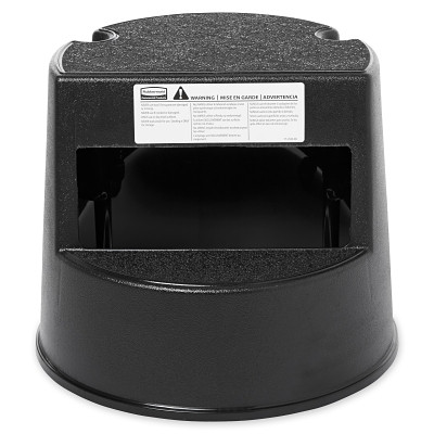 Rubbermaid Commercial FG252300BLA 13" Height x 16" Diameter Mobile Step Stool 2523-BK