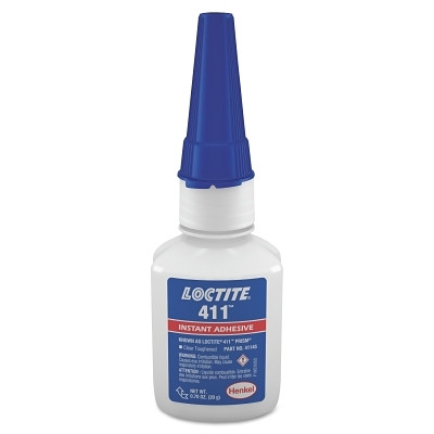 Loctite 135446 411 Instant Adhesive, 20 g, Bottle, Clear