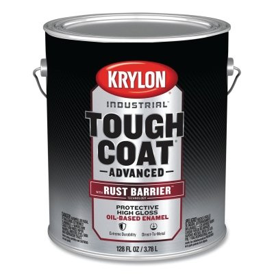 Krylon Industrial K00431008 Tough Coat Advanced with Rust Barrier Technology Spray Paint, 1 gal, Safety Yellow,