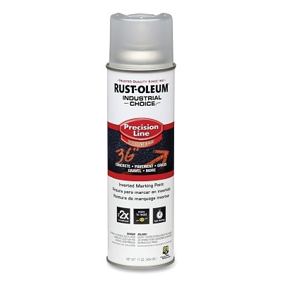 Rust-Oleum 1601838V Industrial Choice M1600/M1800 System Precision-Line Inverted Marking Paint, 17 oz, Clear, Solvent-Based