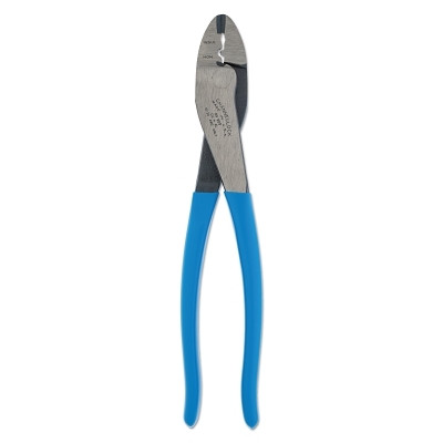 Channellock 909BULK Crimper, 9-1/2 in L, 22 to 10 AWG, Blue
