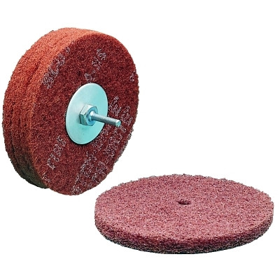 Scotch-Brite 7100096111 High Strength Disc, 6 in x 1/2 in, Very Fine, Aluminum Oxide, 4000 rpm, Maroon