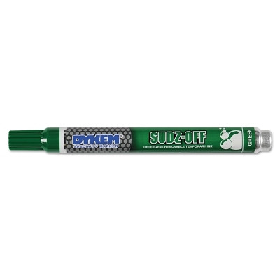 DYKEM 91371 SUDZ OFF Detergent Removable Temporary Marker, Green, Medium