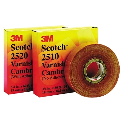 Scotch 7000031629 Varnished Cambric Tape 2520, 3/4 in x 60 ft, Yellow