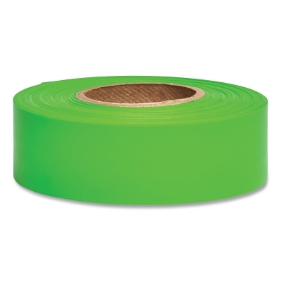 Presco TFGG Taffeta Flagging Tape, 1-3/16 in x 150 ft, Flourescent Green