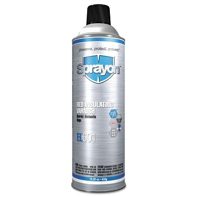 Sprayon SC0601000 EL 601 Red Insulating Varnish, 15.25 oz, Aerosol Can