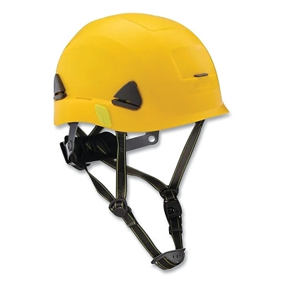 Fibre-Metal by PIP CSH10002 Climbing Style Safety Helmet, Type, II, Dual Locking Rachet Suspension, Non-Vented, Yellow