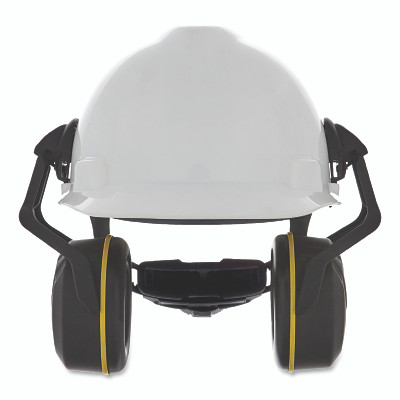 MSA 10190357 V-Gard Helmet-Mounted Hearing Protection Earmuff, 27 NRR Black/Red