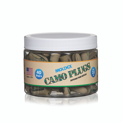 Moldex 6685 Earplug Canister, Camo Plugs, Foam, Brown/Green/Tan with Swirls/Streaks, Disposable