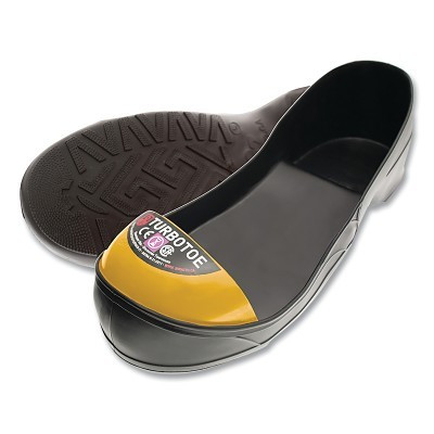 IMPACTO TTUM TURBOTOE Steel Toe Cap Overshoes, Steel Toe/PVC, Black/Yellow, Medium