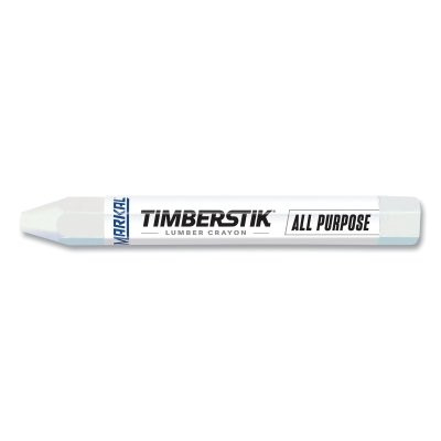 Markal 80350 Lumber Crayon #200, 1/2 in dia, 4.75 in L, White