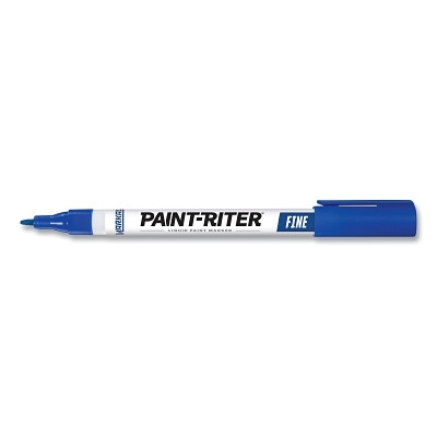Markal 96875 Paint-Riter Fine Liquid Paint Marker, Blue, 1/16 in Tip, Fine