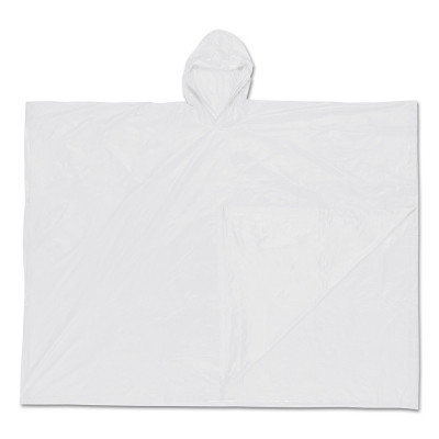 MCR Safety O42 Schooner Poncho, 0.10 mm PVC Film, Clear, One Size Fits All