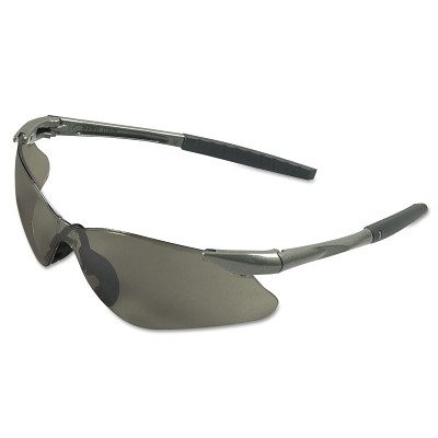 KleenGuard 25704 V30 Nemesis VL Safety Glasses, Smoke, Polycarbonate Lens, Uncoated, Gunmetal No Brow Frame, Nylon