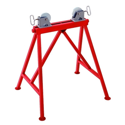 Ridgid 64642 Pipe Stand, 34 in to 36 in High, Adjustable, Steel Rollers