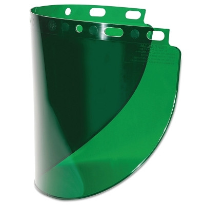 Fibre-Metal by PIP 4178DGNBP High Performance Wide View Faceshield Window, Dark Green, Wide View, 16-1/2 in L x 8 in H