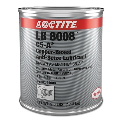 Loctite 234204 LB 8008 C5-A Copper Based Anti-Seize Lubricant, 2-1/2 lb Can