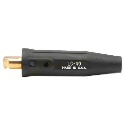 Lenco 05053 Cable Connector, Single Oval Point Screw Connection, Male, 1/0 to 2/0 AWG Cap, Black