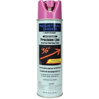 Rust-Oleum 1868838 Industrial Choice M1600/M1800 System Precision-Line Inverted Marking Paint, 17 oz, Safety Purple, M1800 Water-Based