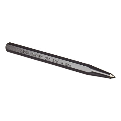 Mayhew Tools 23001 Prick Punches - Full Finish, 4-1/2 in, 5/16 in Tip, Alloy Steel