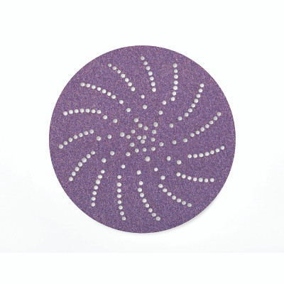 3M 7100044446 Xtract Cubitron II Hookit Clean Sanding Paper Disc 732U, Precision-Shaped Ceramic, 5 in dia x NH, 120+ Grit, Die 500LG
