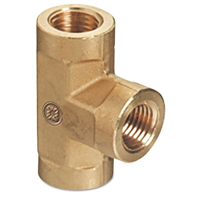 Western Enterprises BFT4HP Pipe Thread Tee, 3-Way Connector, 3000 psig, Brass