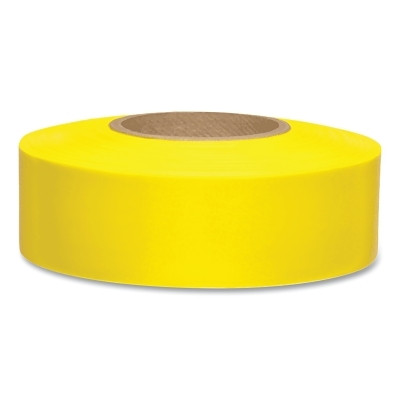 Presco TFYG Taffeta Flagging Tape, 1-3/16 in x 150 ft, Flourescent Yellow