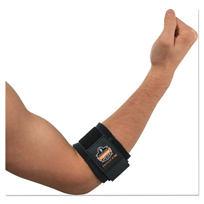 Ergodyne 16002 ProFlex 500 Elbow Support Wrap, Nylon-Laminated Neoprene, Hook-and-Loop Closure, Small, Black