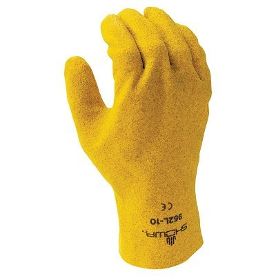 SHOWA 962M09 962 Series Glove, 9/Medium, Gray/Yellow